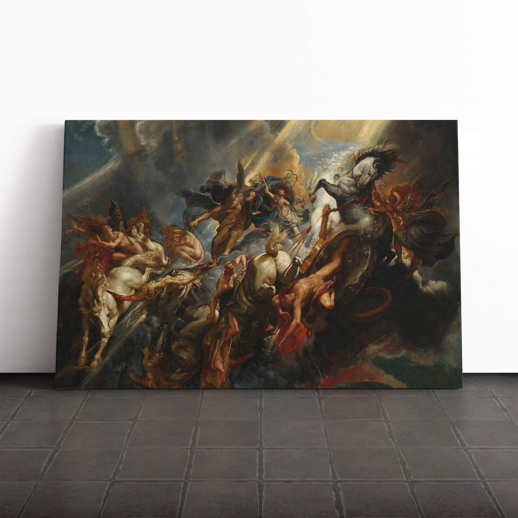 Peter Paul Rubens The Fall of Phaeton Canvas Print | Gallery Wrapped 30mm Frame Wall Art | 30x20 inches | Ready to Hang | Modern Picture | Living Room Bedroom Lounge Office