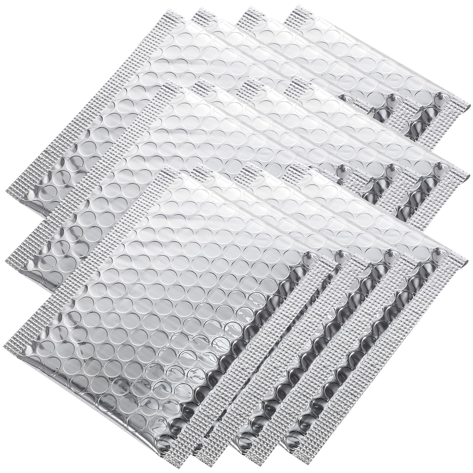 KALLORY Lot de 100 Enveloppes Matelassées Argentées 110 X 130 40 Mm, Paquet D'expédition à Bulles Rembourrées Auto-adhésives en Aluminium Pe, Protection Résistante pour Bijoux,