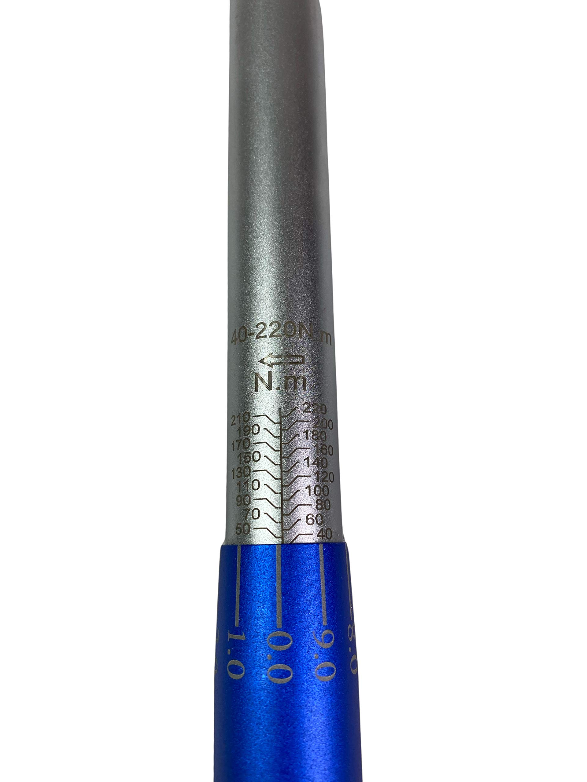 Kraftwelle Klucz dynamometryczny 1/2 cala 40-220 NM wraz z nasadką nasadową 17 19 21 mm grzechotka zapadkowa