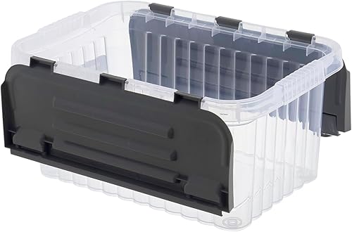 Miniatura 8 de Superio Contenedores de almacenamiento con tapas, recipientes de plástico transparente para organizar, bolsas apilables, sin BPA, sin olor, cajas