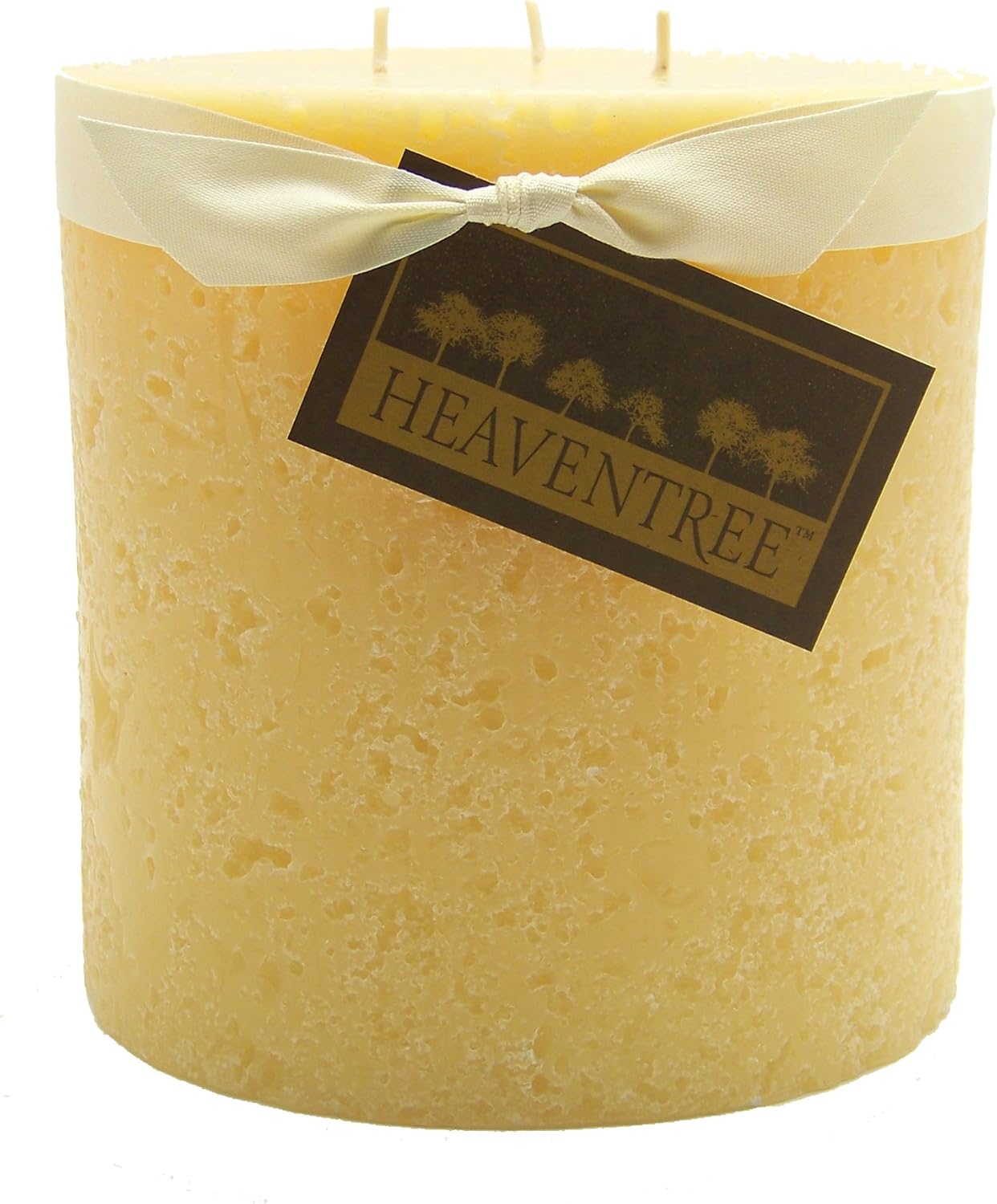 Heaventree Textured 6by6Inch Pillar Candle, Ivory Home
