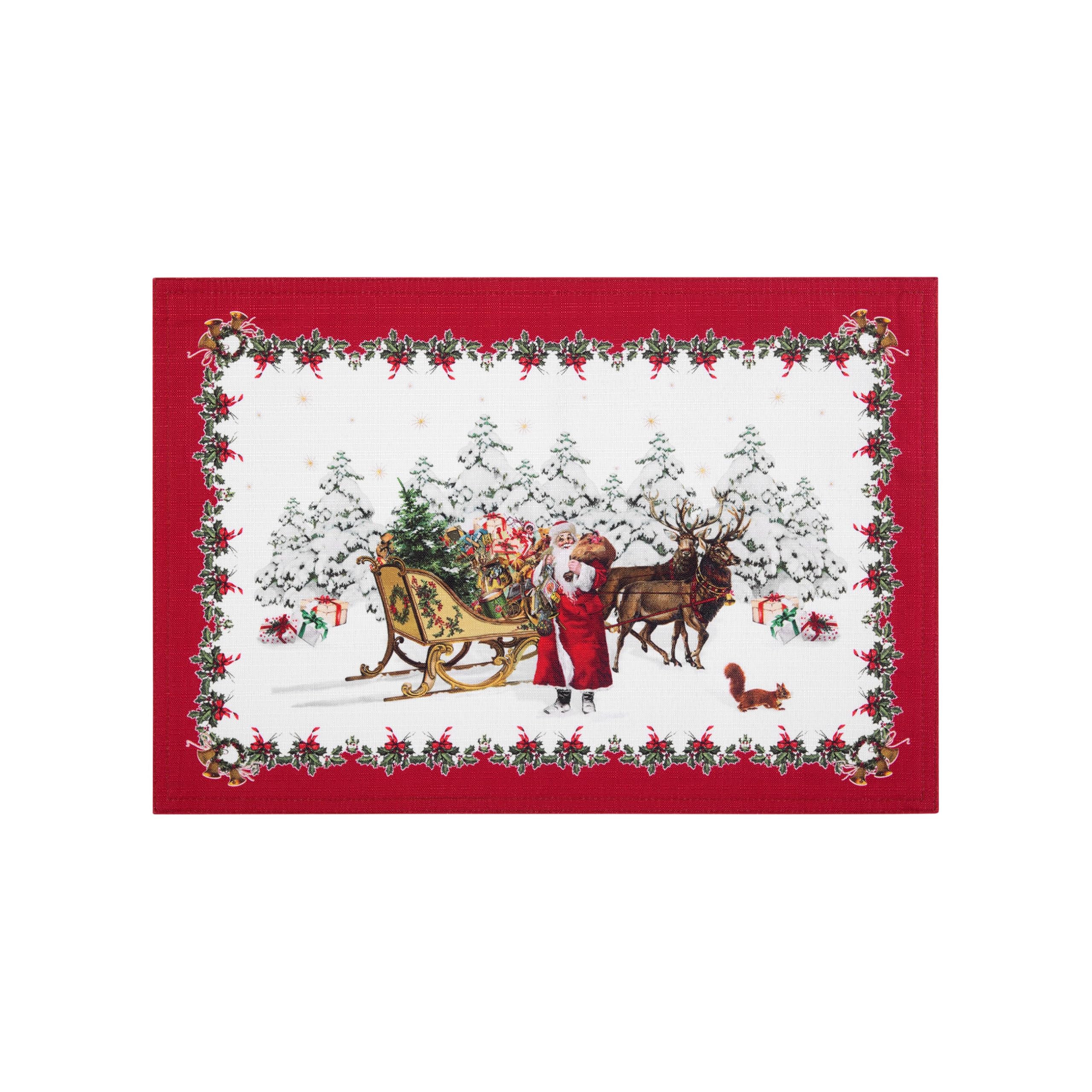 Elrene Villeroy & Boch Home Fashions - Manteles Individuales de fantasía para Vacaciones, Juego de 4, 13 x 19 Pulgadas, Multicolor