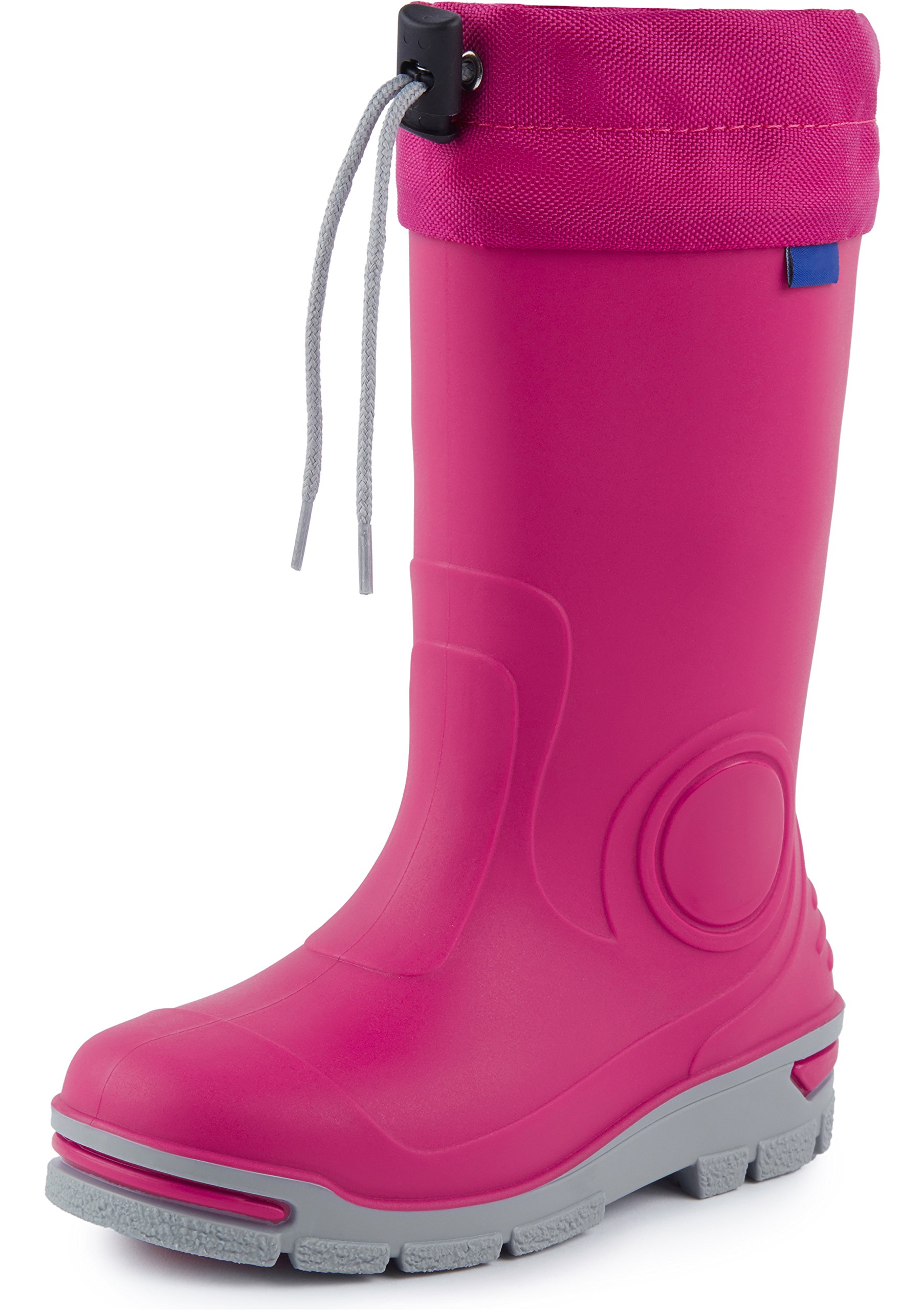 Ladeheid Gummistiefel Kinder mit Schnürung Hohe Regenstiefel für Jungen und Mädchen Bequeme, rutschfeste und federleichte Regenschuhe für alle Jahreszeiten LARB014