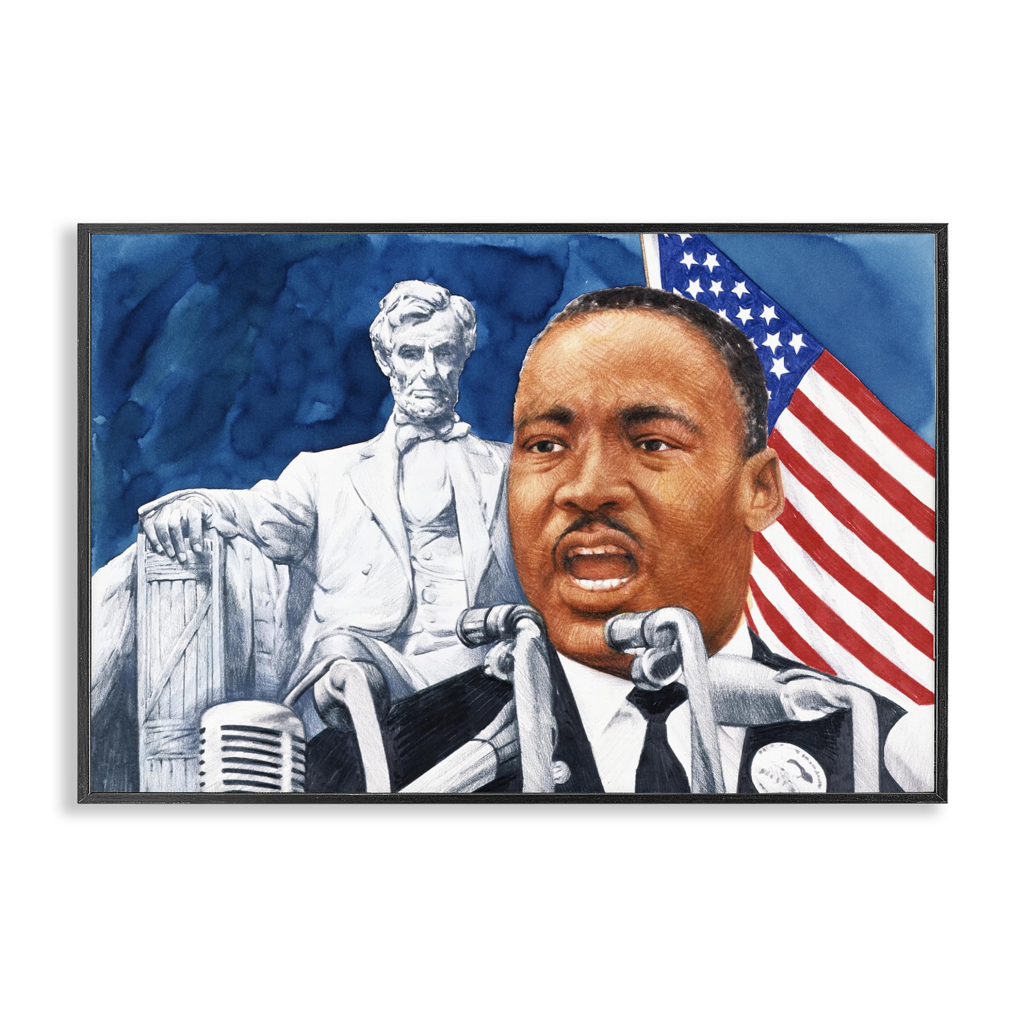'1960s American Speech Portrait'| Framed Giclee Art