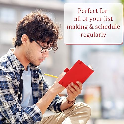 Miniatura 7 de Laumoi 36 juegos de cuadernos de bolsillo con bolígrafos, tamaño A6, lindo cuaderno pequeño a rayas, mini bloc de notas, tapa dura, cuadernos
