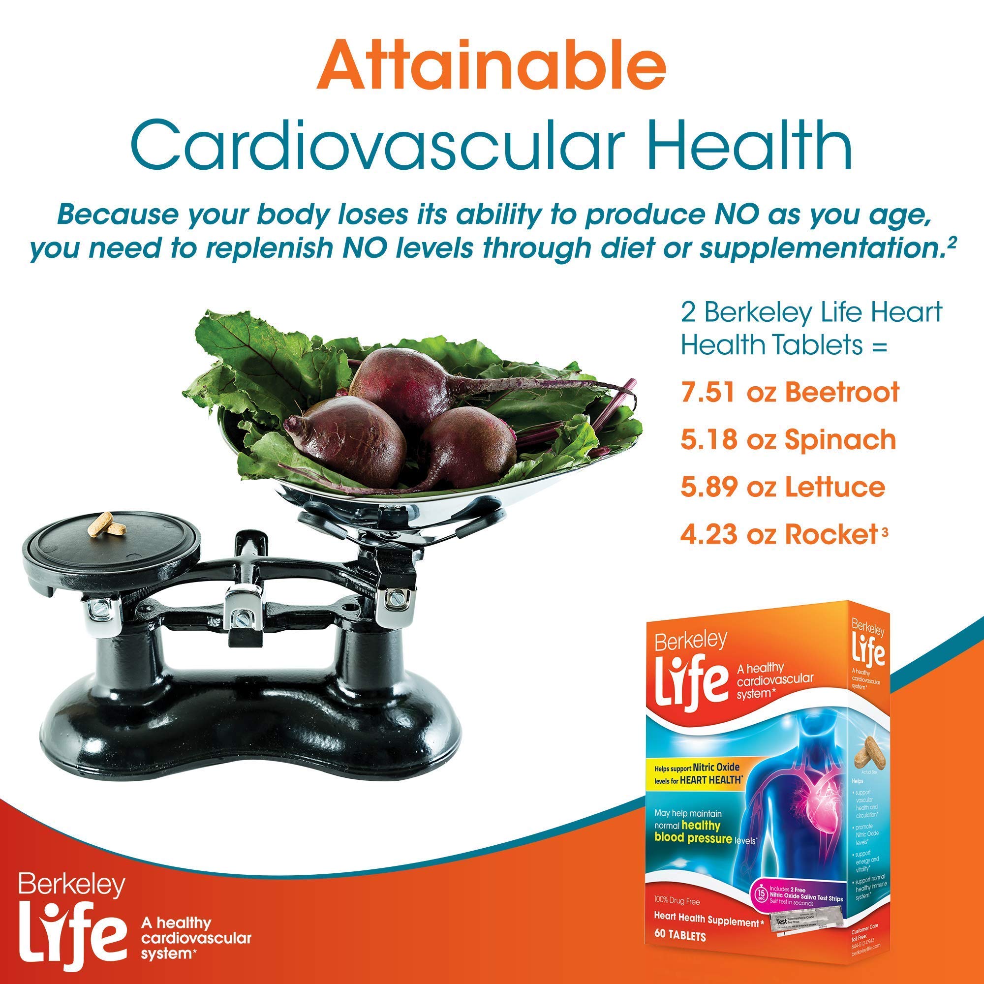 Berkeley Life Nitric Oxide Booster Beet Root capsules Blood Pressure Support with B 12 Vitamin B