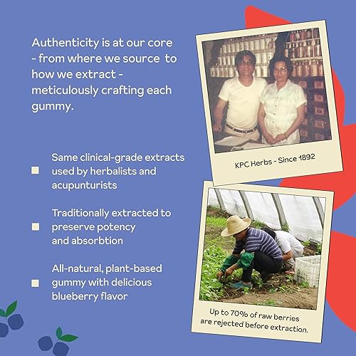 Miniatura 4 de Reprise Goji Berry Superfood Gummies - Apoyo inmunológico antioxidante totalmente natural, 240 mg de bayas de Goji de espectro completo, bajo en