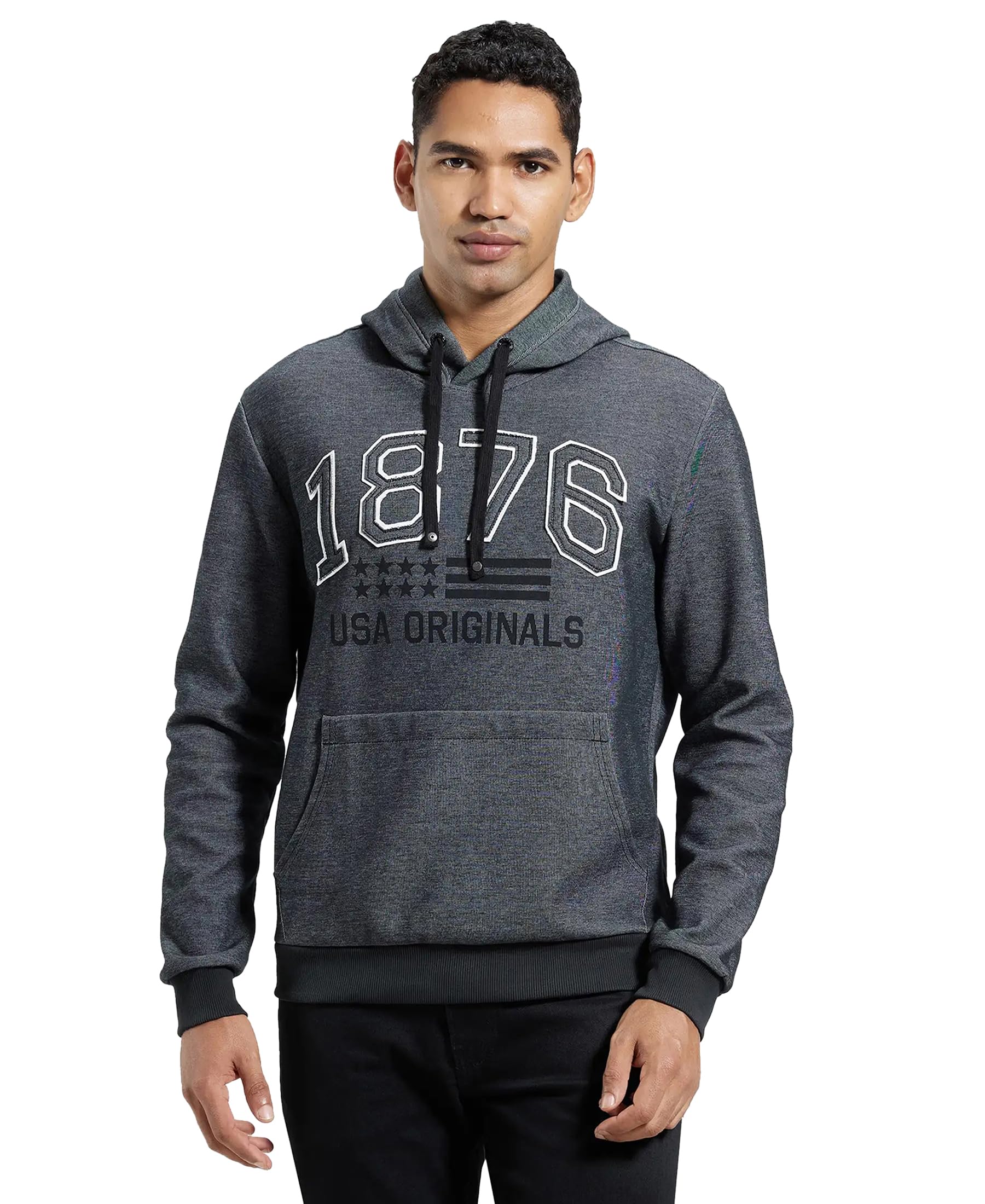 jockey UM22 Men's Super Combed Cotton Rich Printed Hoodie Sweatshirt with Ribbed Cuffs and Side Pockets-picture-46