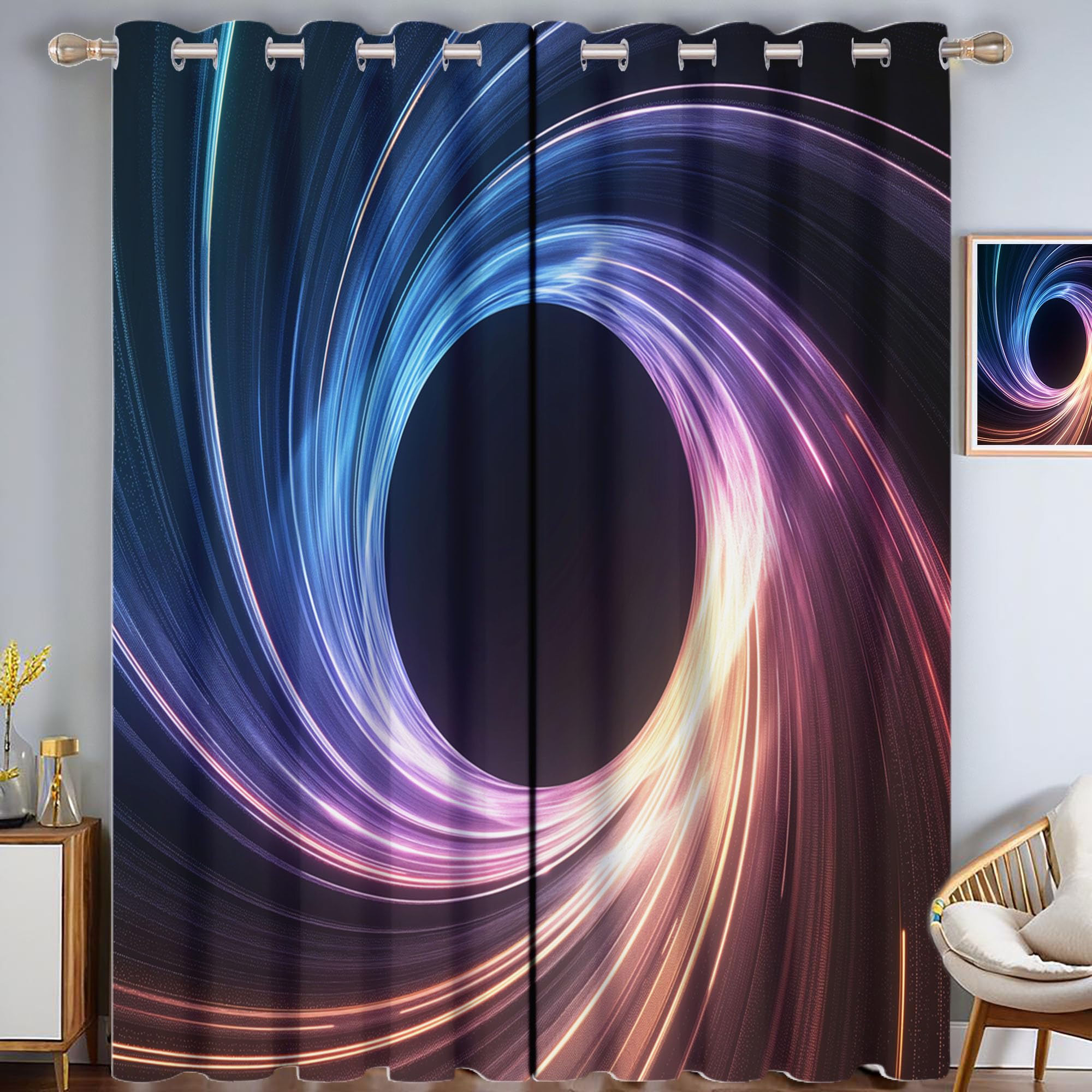 Rideaux occultants pour chambre à coucher occultation totale et style contemporain 140x280