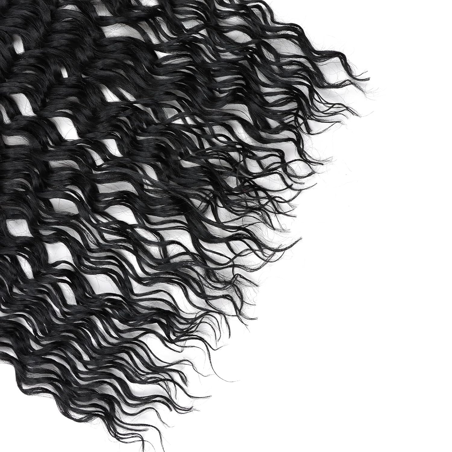 24 Inch Faux Locs Crochet Hair 6 Packs Soft Goddess Locs Crochet Braids Deep Wave Pre Looped Crochet Hair Extensions for Black Women 1B