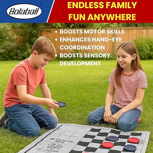 Miniatura 6 de Bolaball - Juego de mesa gigante 3 en 1, la vieja, damas, ajedrez, reversible, juegos de jardín y patio para adultos, fiesta familiar, para niños,