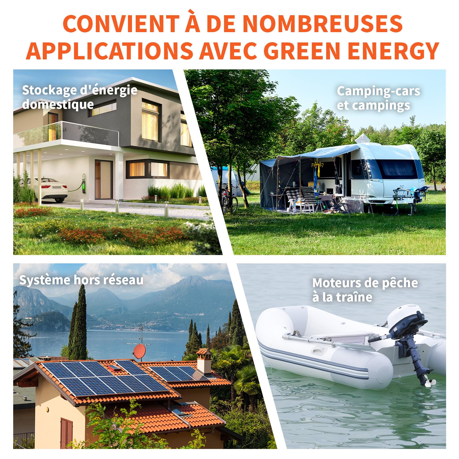 Batterie Lithium 12V 300Ah LiFePO4 avec 98% Efficacité, 3840Wh, BMS 200A, A-Grade Cellules, 4500-16000 Cycles, Poids Léger 28kg pour Camping-Car, Bateau, Système Solaire