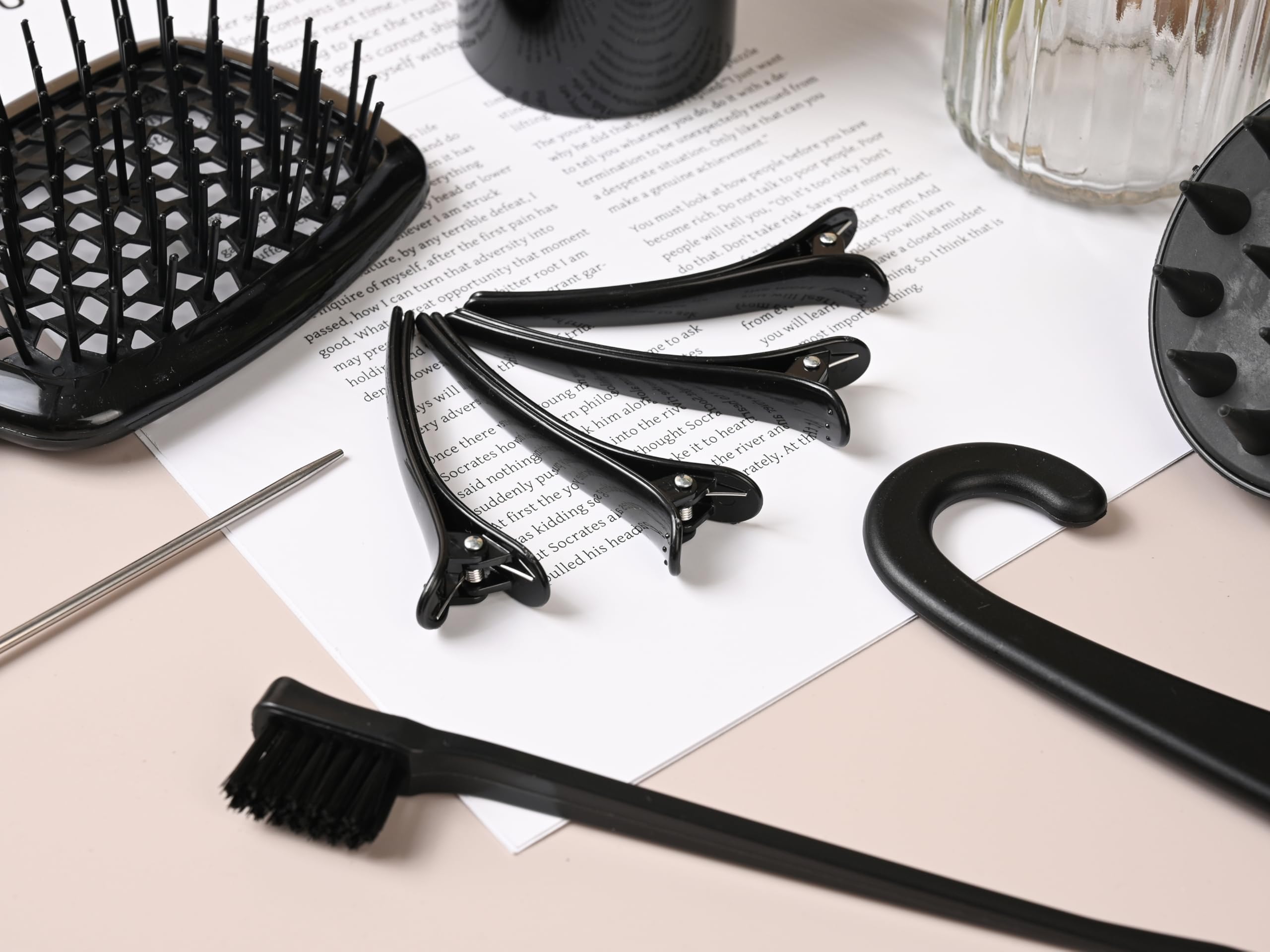 Juego de 12 cepillos para el cabello, juego de peines para peinar el cabello, juego de cepillos para el cabello con cepillo desenredante, cepillo de pelo de cola de rata, cepillo de borde de peine de
