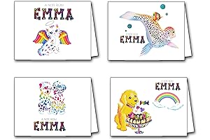 Nostalgic Stationery Set for Girls, Women, and Teens: Personalized Lisa Frank Aesthetic