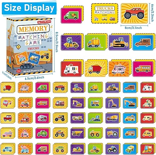 Miniatura 9 de gisgfim Juego de memoria de 50 pares de emparejamiento de memoria Nunca olvides una concentración de cara Juegos de coincidencia de memoria