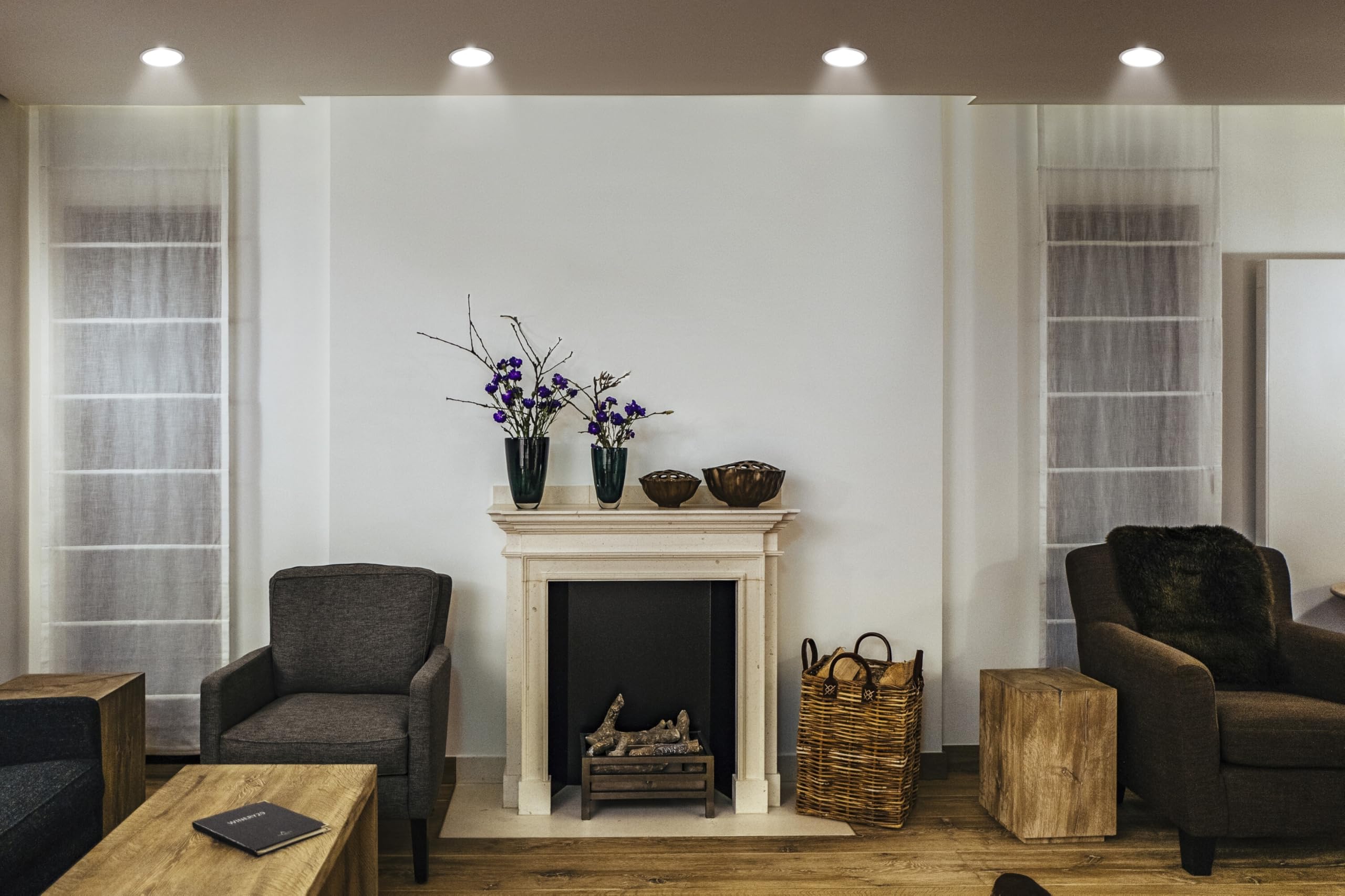 OSRAM Downlight empotrable SPOT TWIST, blanco, 10W, 800lm, 830 WT, 93mm de diámetro, color de luz blanco cálido, hasta un 90% de ahorro de energía en comparación con los downlights halógenos, fácil
