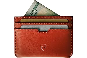 MOORGATE Chelsea Slim Card Holder - Minimalist Leather Wallet with RFID Blocking...