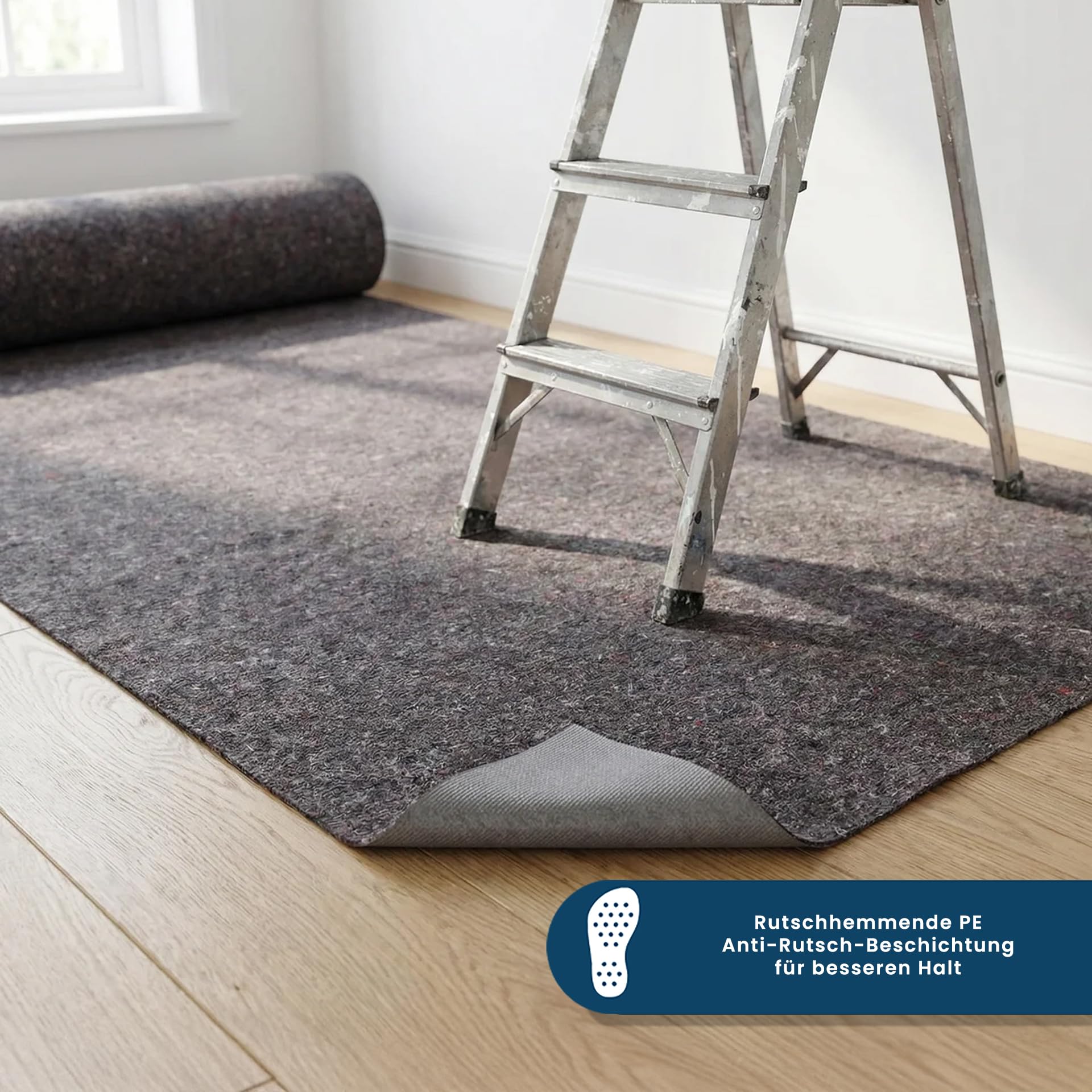 A&G-heute 100m² 180g/qm 2x 50m² Malervlies Abdeckvlies Schutzvlies Profi Qualität Rollen 100cm breit x 50lfm PE-beschichtet Malervliesrolle Abdeckfliesse für Boden Allzweckvlies
