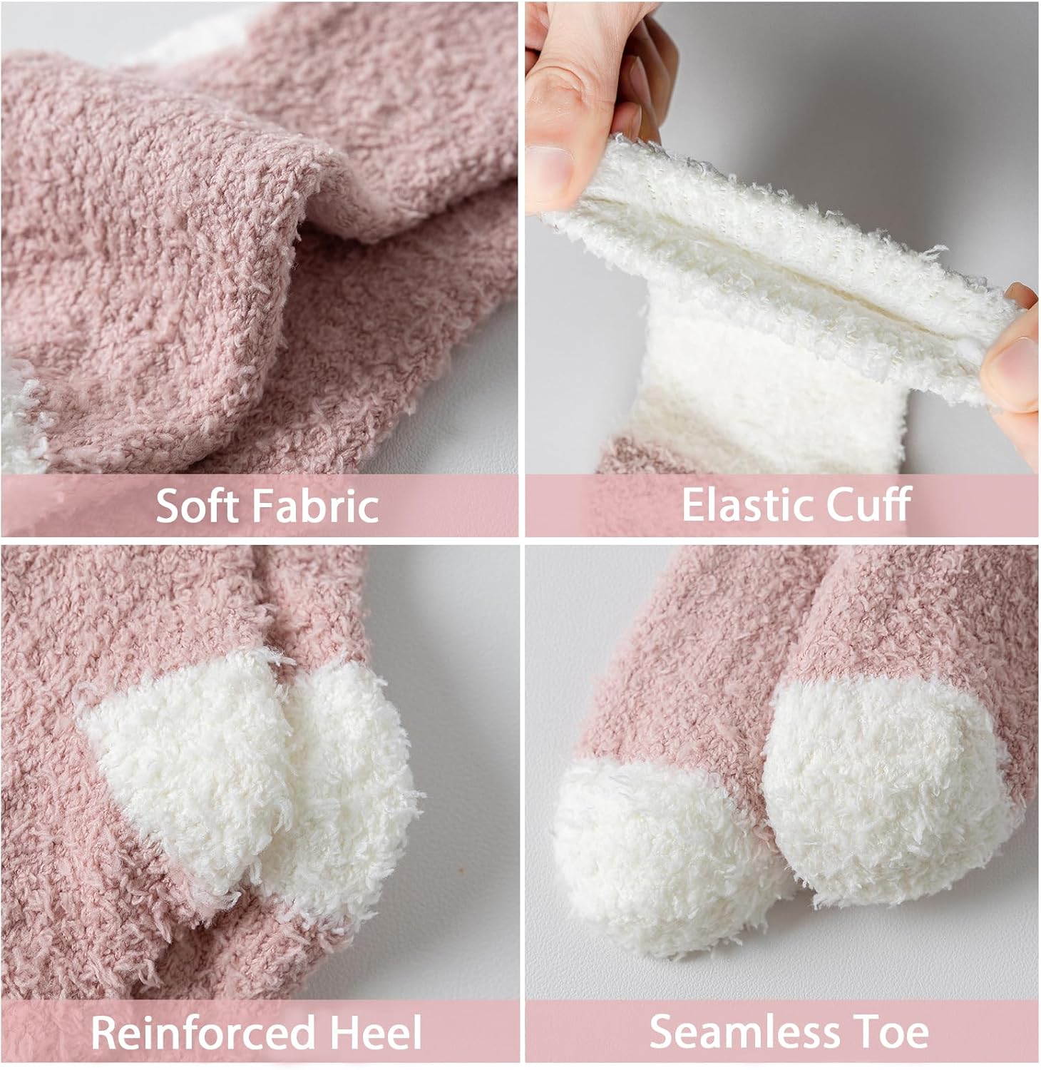 Tavaleu Fuzzy Socks for Women, Winter Soft Fluffy Socks Women, Warm Cozy Sock Home Sleeping Slipper Sock - Image 5