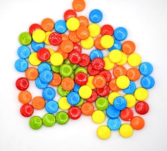 Assorted Rainbow Pucker Candy - 1.5 lbs of Fresh Delicious Sour Fruity Flavored Crunchy Candy. Perfect for Vending Machine Refills