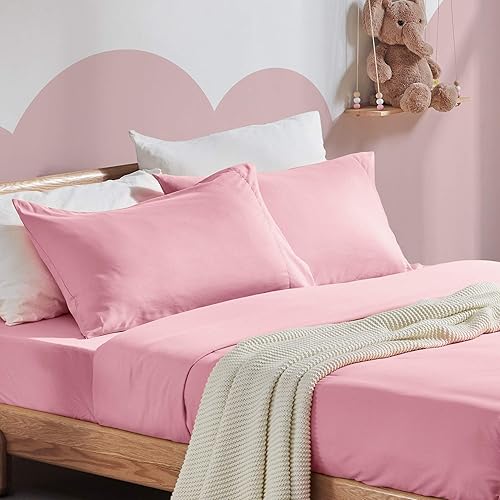 SLEEP ZONE Juego de sábanas para niños de 3 piezas con estampado individual, súper suave y lindo juego de sábanas para niños con sábana encimera,