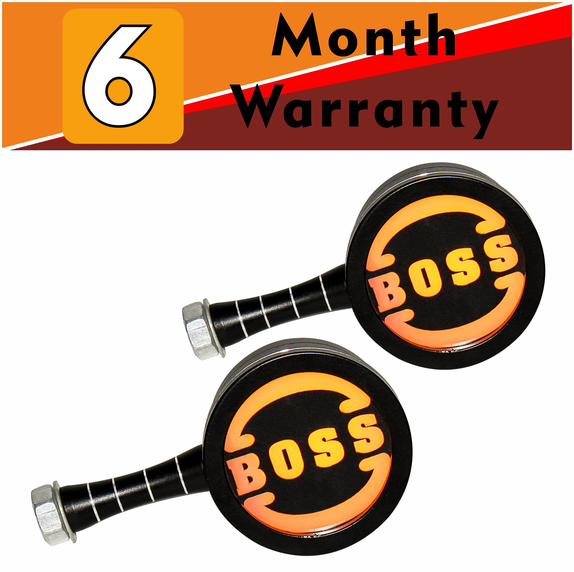 Miwings Boss Style LED Side Indicator CNC Metal (Set of 4) White and Yellow for Royal Enfield Bullet Classic 350, 500, Chrome, Desert Storm, Standard 350, 500, Electra EFI, Twins, Twinspark