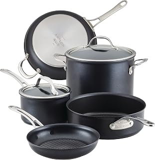 X Hybrid Nonstick Cookware/Pots and Pans Set, 7 Piece, Dark Gray