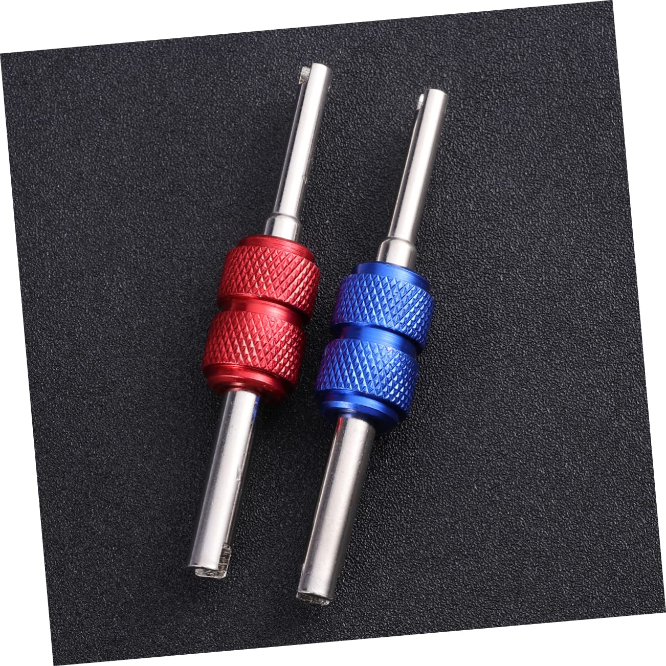 Cabilock 2Pcs Valve Core Removal Tool Durable Tire Stem Installer Repair Tool Red Blue for Trucks Motorcycles Bicycles Atvs