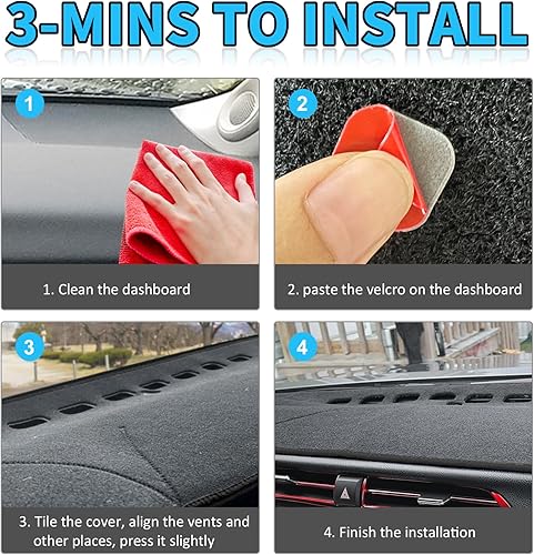 Miniatura 5 de POSAID Cubierta de tablero para Honda Camry 2023 2022 2021 2020 2019 2018 Dash Mat cubierta de salpicadero de alfombra de ajuste personalizado Camry