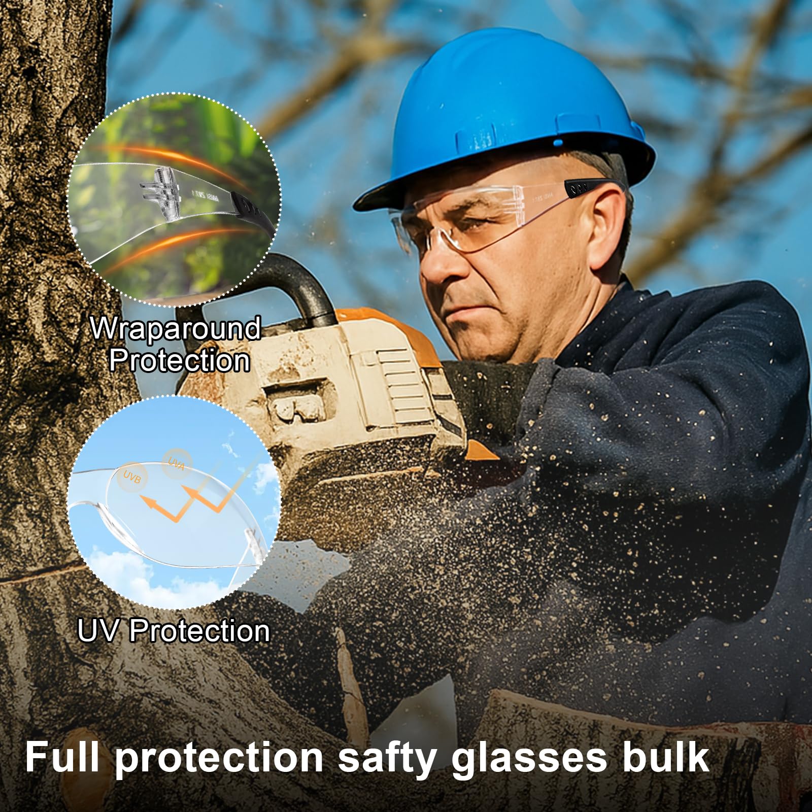 Ansi Z87.1 Lunettes de sécurité transparentes résistantes aux chocs pour homme et femme