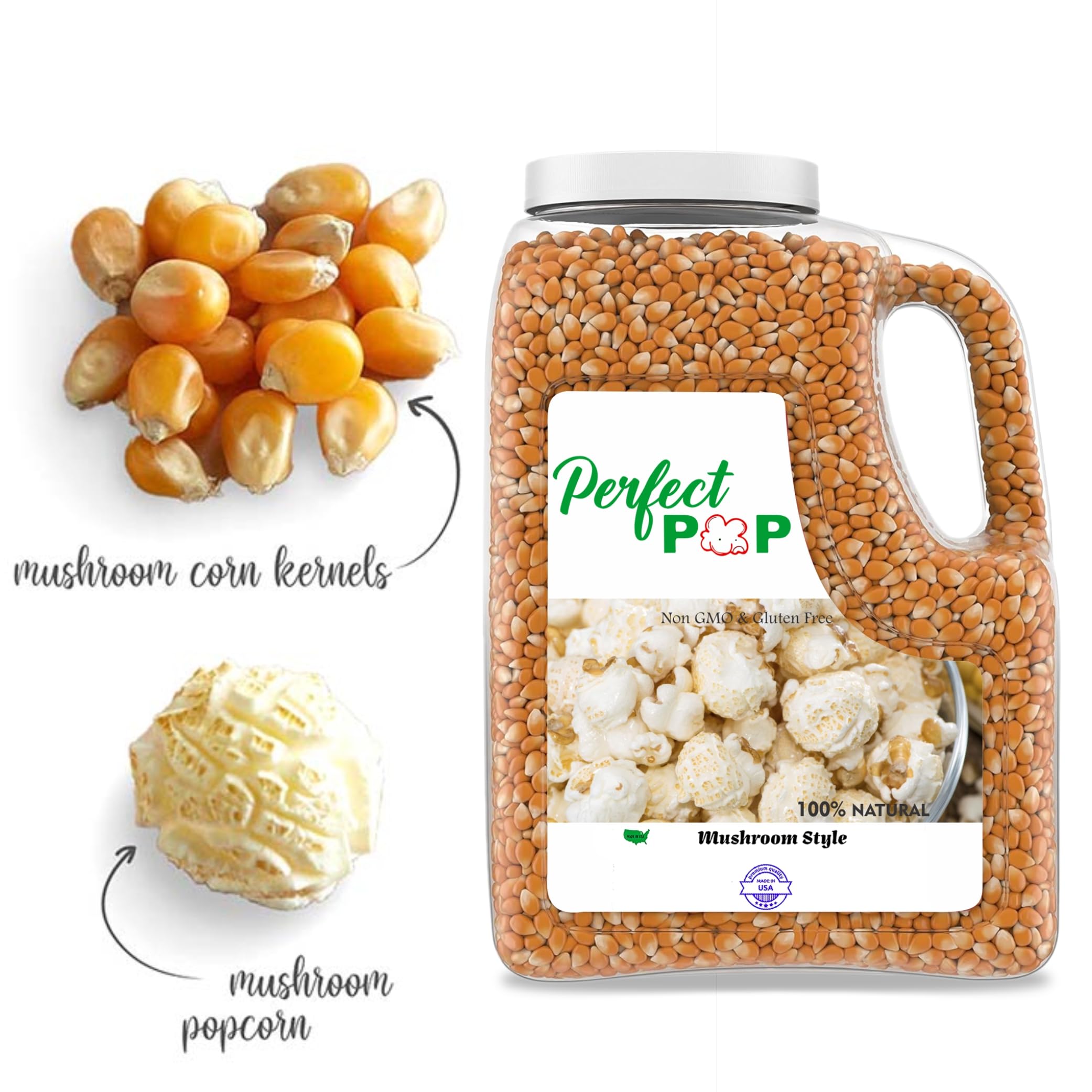 Concession Essentials Premium Gourmet Pilz Extra große Popcornkerne – 3,6 kg