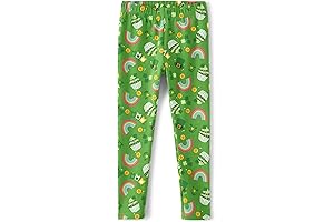 Green Clover Toddler Leggings for Girls