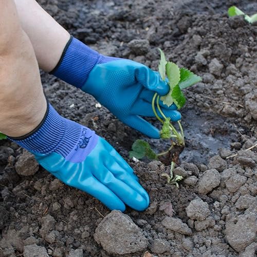 Miniatura 3 de ACKTRA WG016 - Guantes de trabajo de seguridad de nailon de doble revestimiento de alta calidad, 12 pares, muñequera de punto, multiusos, para