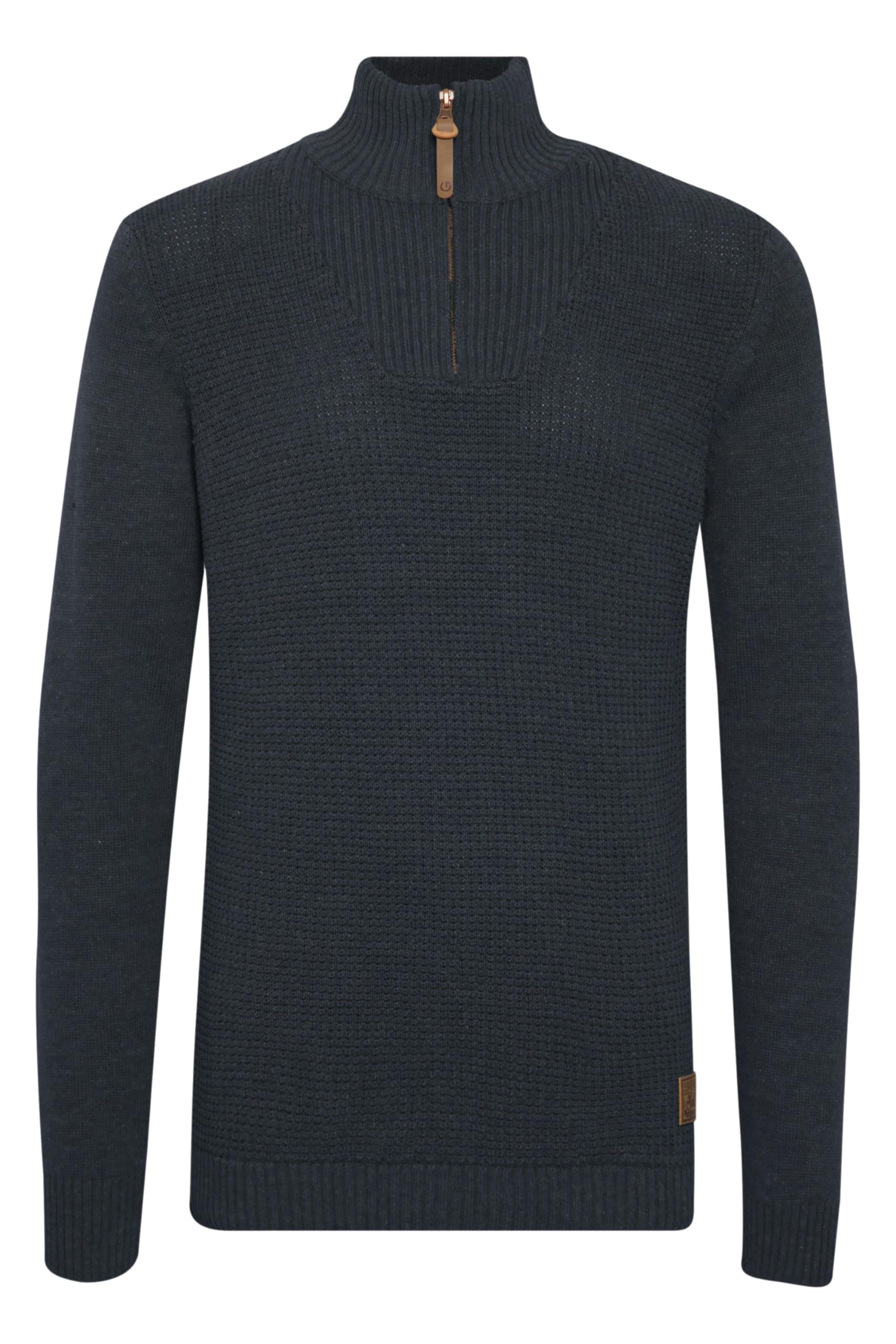 !Solid SDTommy Herren Strickpullover Troyer Feinstrick Pullover mit Troyerkragen Rippbündchen Baumwollmischung Regular fit
