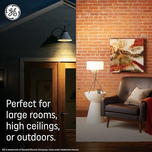 Miniatura 5 de GE Bombillas LED ultra brillantes, 100 W, luces blancas suaves, bombillas B12 decorativas transparentes (paquete de 3)