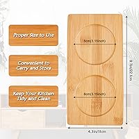 Vista 2 de GORGECRAFT Bandeja de molino de sal y pimienta, bandejas de molienda de pimienta de madera, bandeja de servir de té de condimentos de bambú