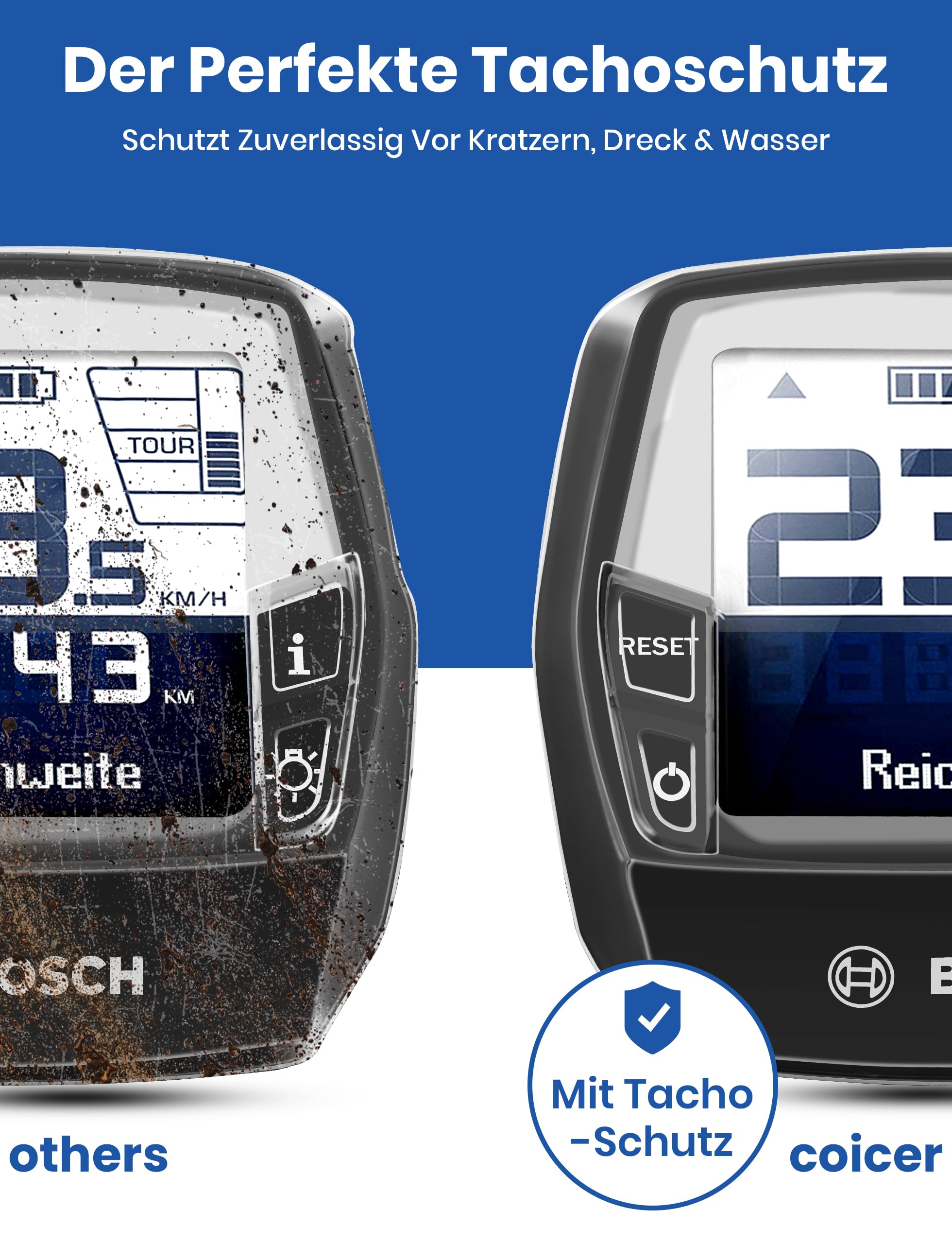 Für Bosch Intuvia Display Hülle Cover Schutzhülle transparent E-Bike Display eBa