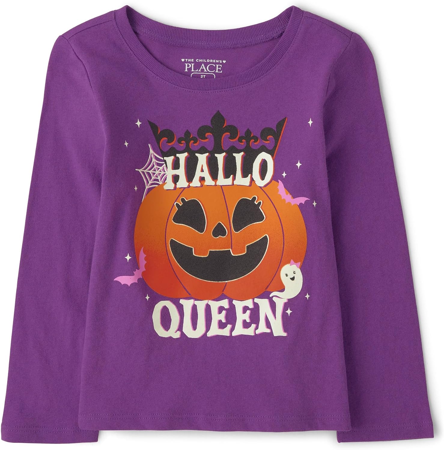 The Children's Place Unisex-Baby and Toddler Halloween Long Sleeve Graphic T-Shirt Halloween Queen 12-18 Months
