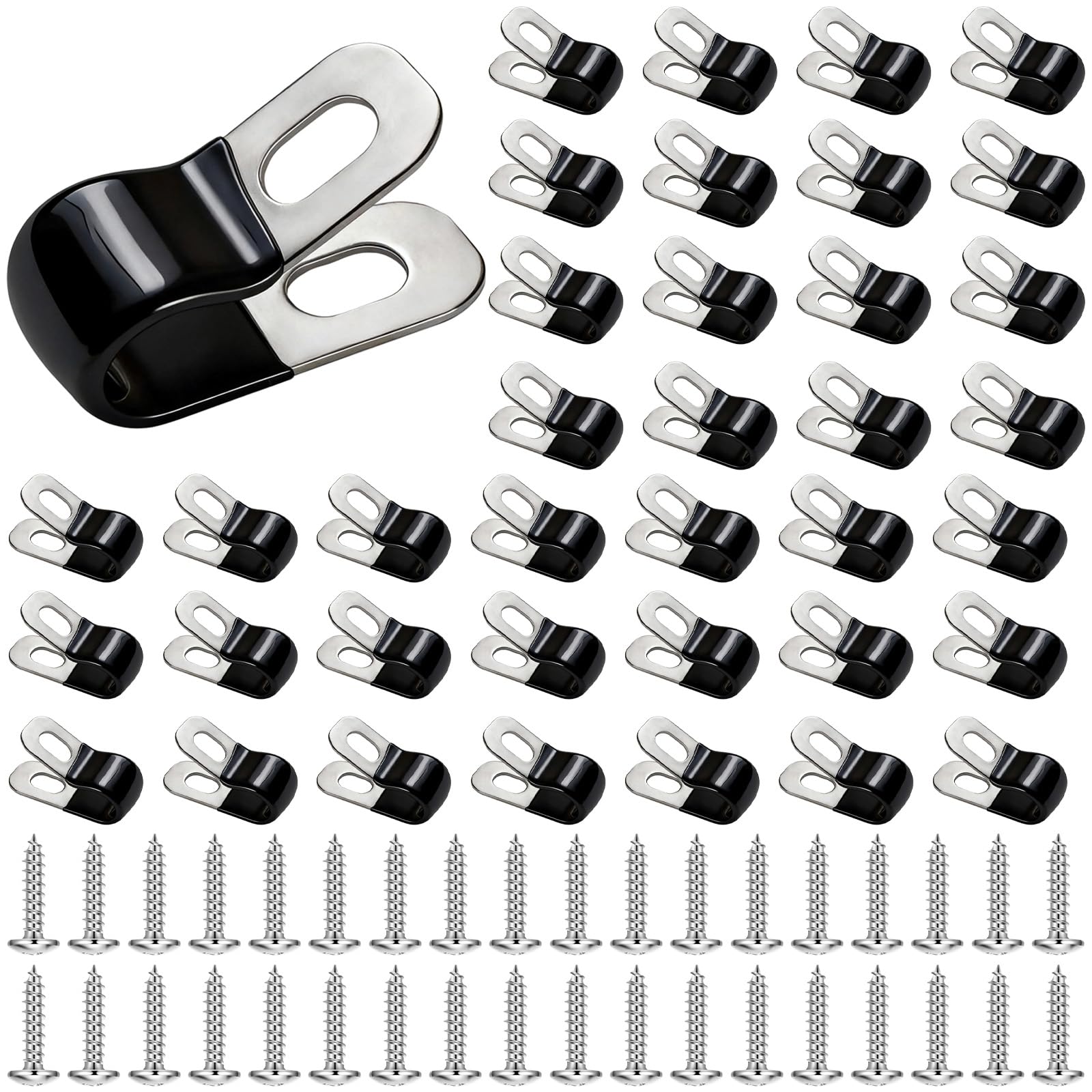 Colliers de serrage en acier 1,9 cm avec vis pour rénover la tuyauterie de la maison