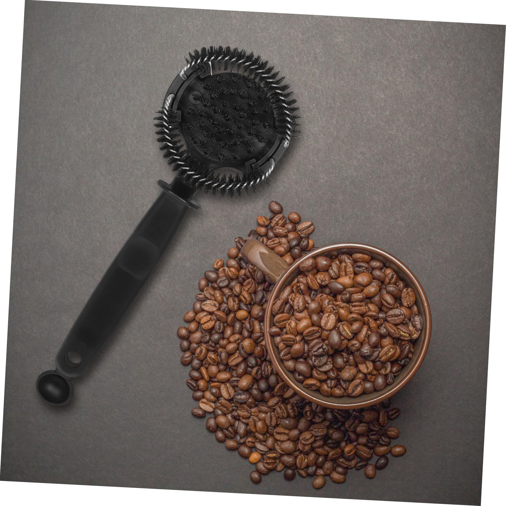 Cepillo de Limpieza para Cafeteras con Mango Largo, Negro, Plástico