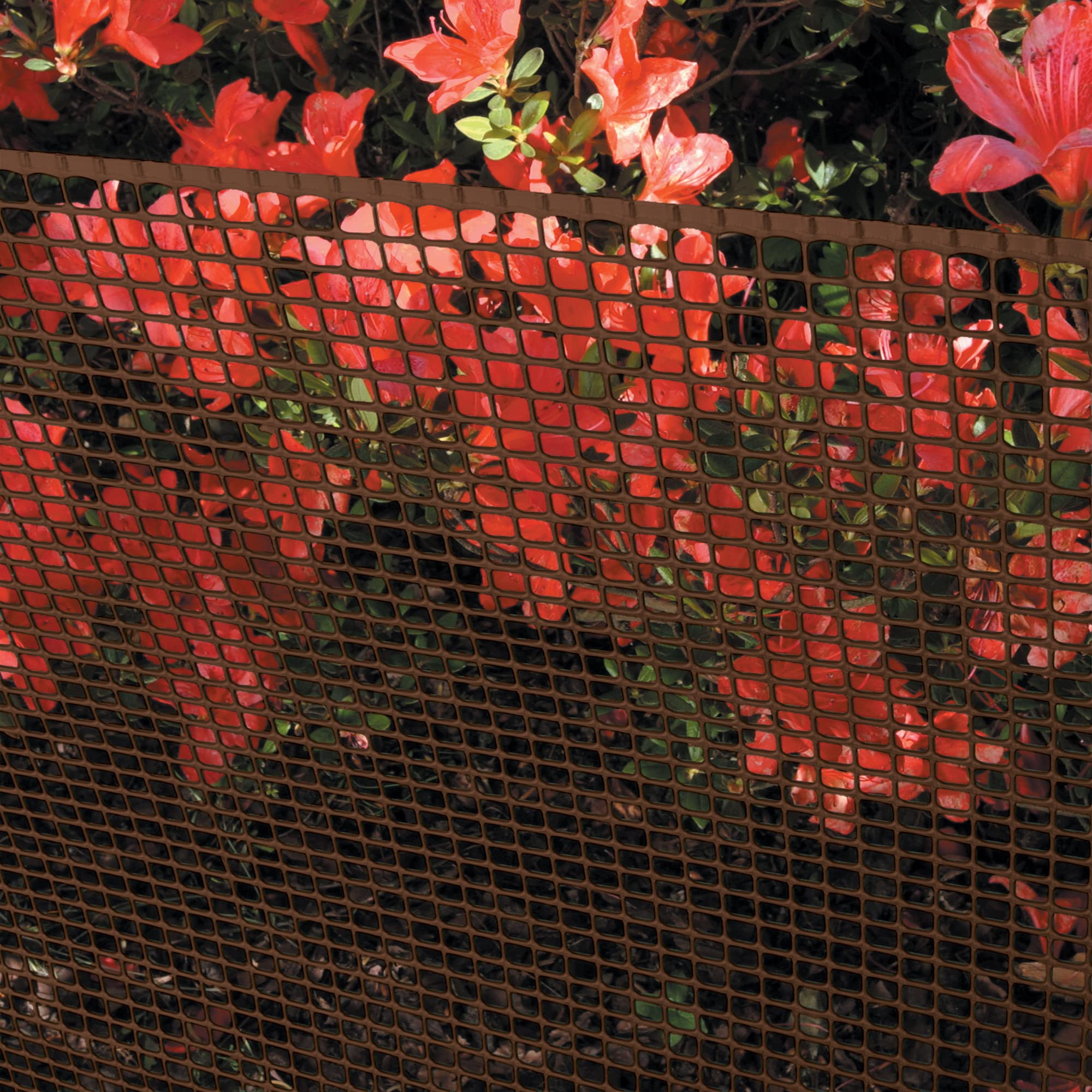 TENAX Malla de Plástico Quadra 10 Marrón 1,00x50 m, Malla Protectora Multiuso para Balcones, Vallas y Cercados