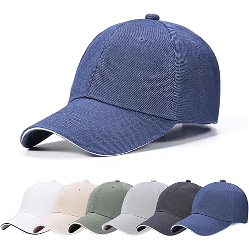 6Pcs Unisex Vintage Washed Baseball Cap Hat Adjustable Cotton Sports Caps for Men Women Outdoor Sports