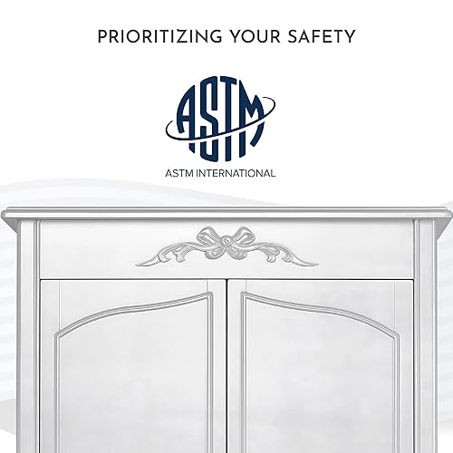 Miniatura 4 de Evolur Aurora Armoire, Queen, Akoya Grey PearlSilver Mist