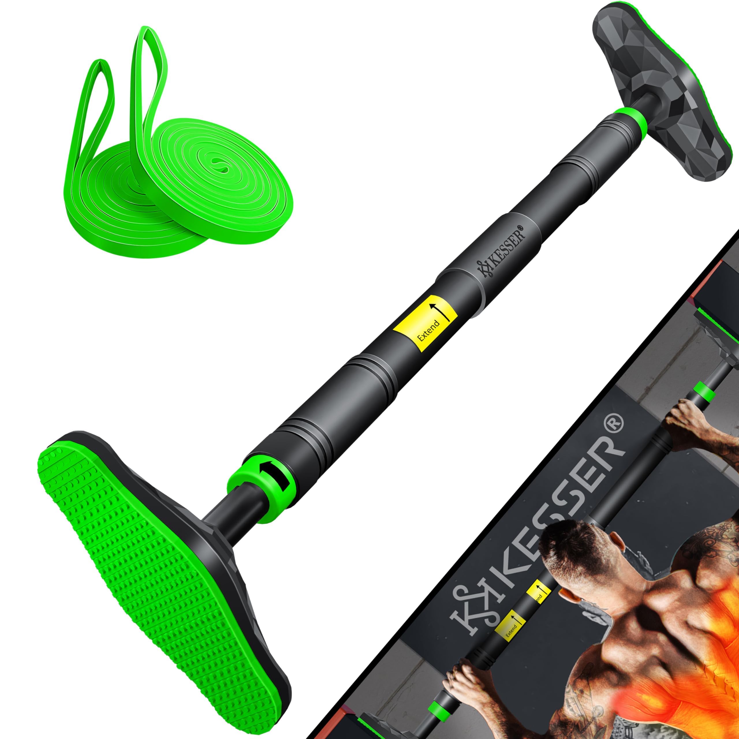 Barra Per Trazioni Regolabile Ultrasport - Senza Viti, Antiscivolo | Per Allenamento In Casa Fino A 100kg - Foto 4