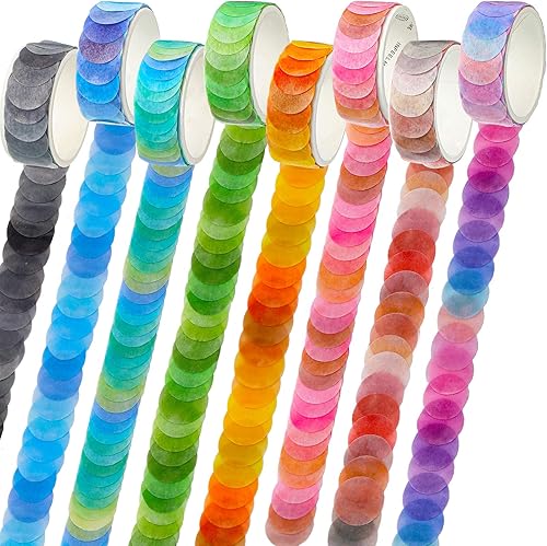 Zonon 916 Inch Fruits Candy Dot Washi Tapes 800 Dots Writing Washi Tape Circle Stickers for DIY Decorative Diary Planner Scrapbooking (16 Rolls)