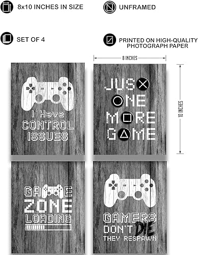 Miniatura 3 de Decoración de sala de juegos para niños, cosas geniales para tu habitación, cueva de hombre, dormitorio, sala de juegos y bar, juego de 4 accesorios