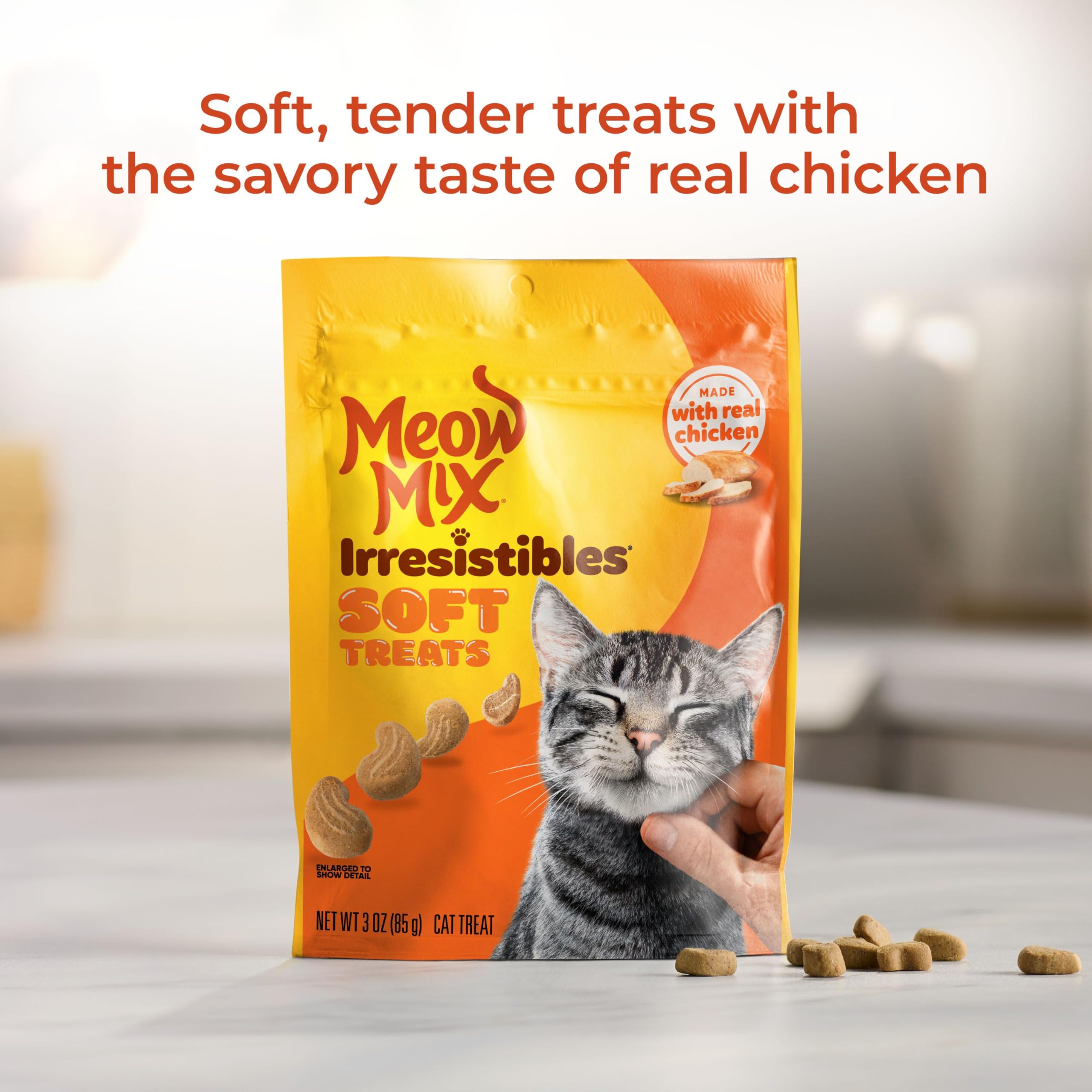 Meow Mix Irresistibles Soft Cat Treats with Real White Meat