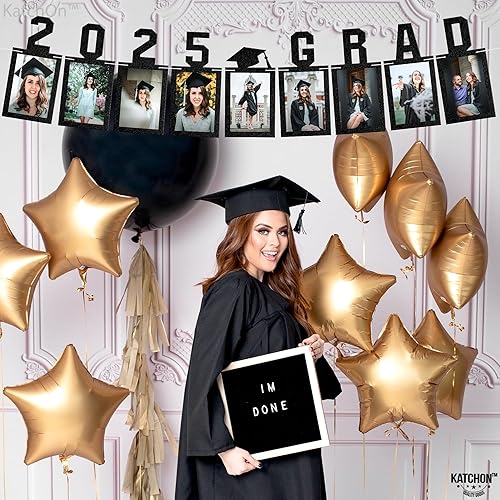 Miniatura 7 de KatchOn, Black Graduation Photo Banner 2024 - Large, 10 Feet, 2024 Grad Banner  Felt Graduation Picture Banner  Graduation Banner 2024 Personalized