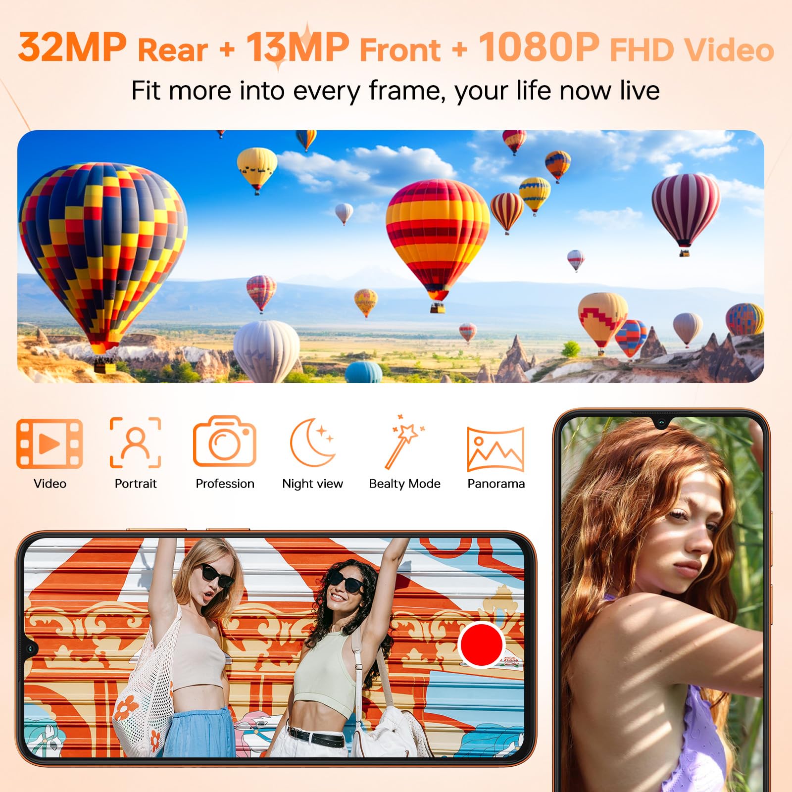 Blackview WAVE 10C Smartphone Offerta Android 16, 6.88'', 16GB+32GB/1TB | 32MP+13MP Telefono Cellulare in Offerta, 5000mAh, Telefoni 4G Dual SIM/Face ID/3 Slot/3.5mm Jack/OTG