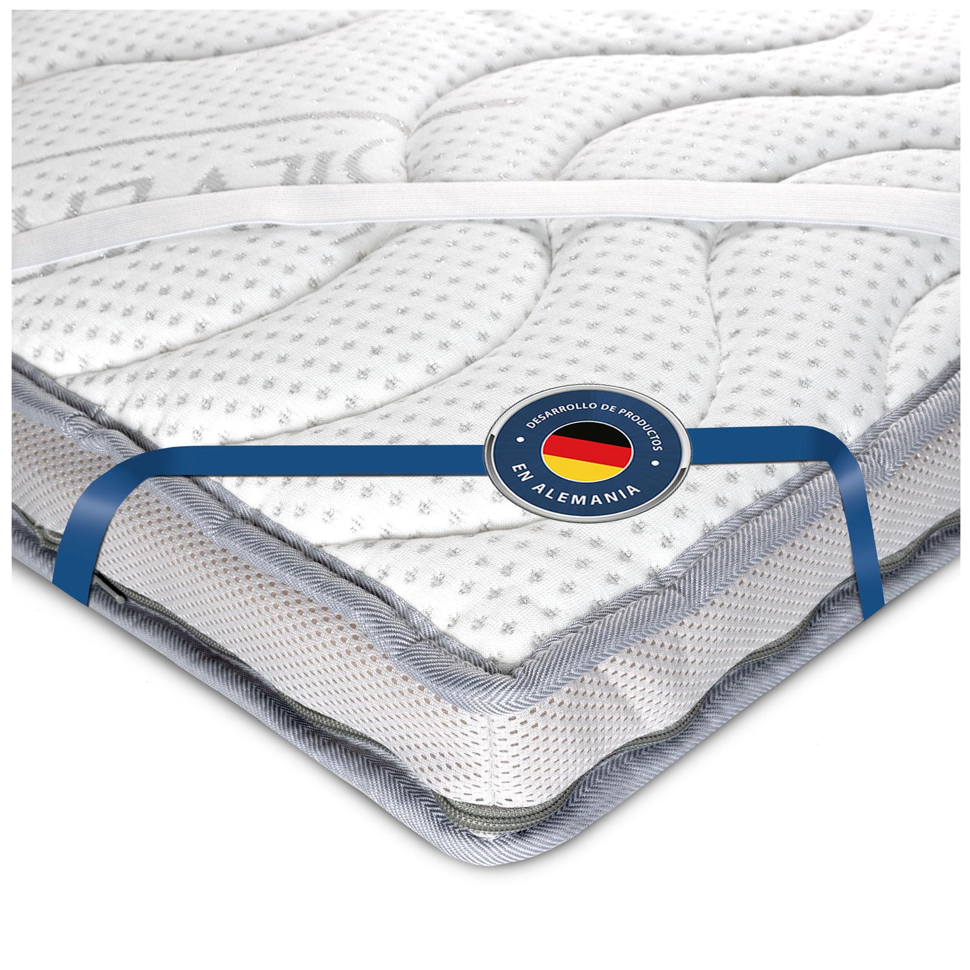 BMM Topper 160x200 cm Komfort Härtegrad H2 weich/PurLatex-Topper/Öko-Tex Zertifiziert/orthopädische Matratzenauflage/Höhe 8 cm/Topper produziert in Deutschland